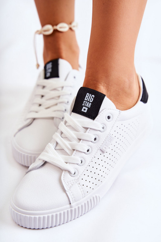 Sneakers in pelle naturale BIG STAR HH274071 Colore bianco-nero