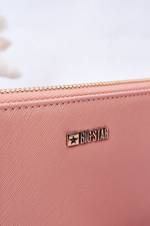 Portafoglio grande in pelle Big Star HH674002 rosa Portafoglio grande in pelle Big Star HH674002 rosa