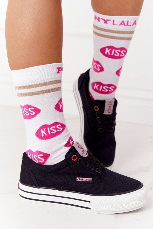 Sneakers con plateau CROSS JEANS FF2R4002C nere