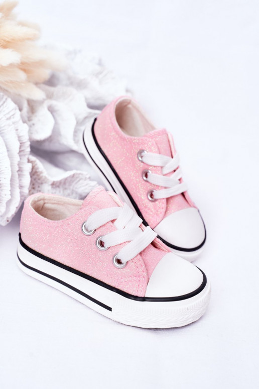 Scarpe casual per bambini con glitter nel colore rosa Bling-Bling