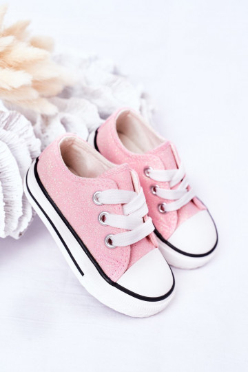 Scarpe casual per bambini con glitter nel colore rosa Bling-Bling 2