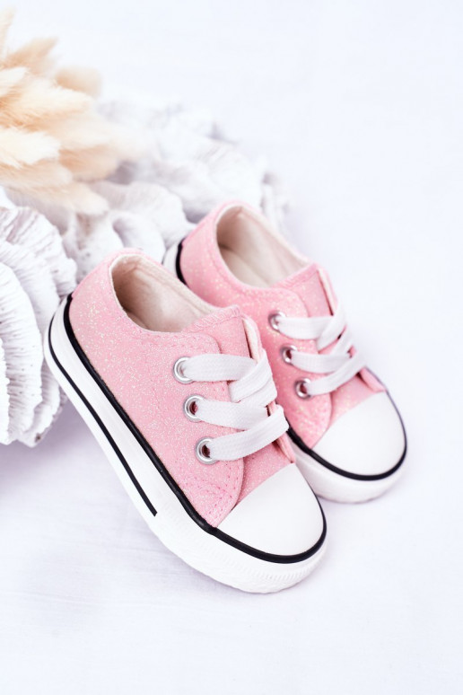 Scarpe casual per bambini con glitter nel colore rosa Bling-Bling