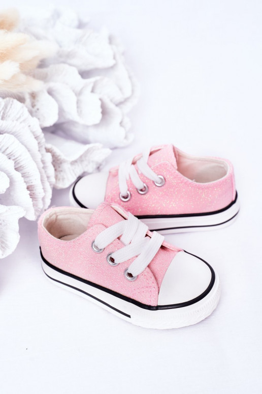 Scarpe casual per bambini con glitter nel colore rosa Bling-Bling