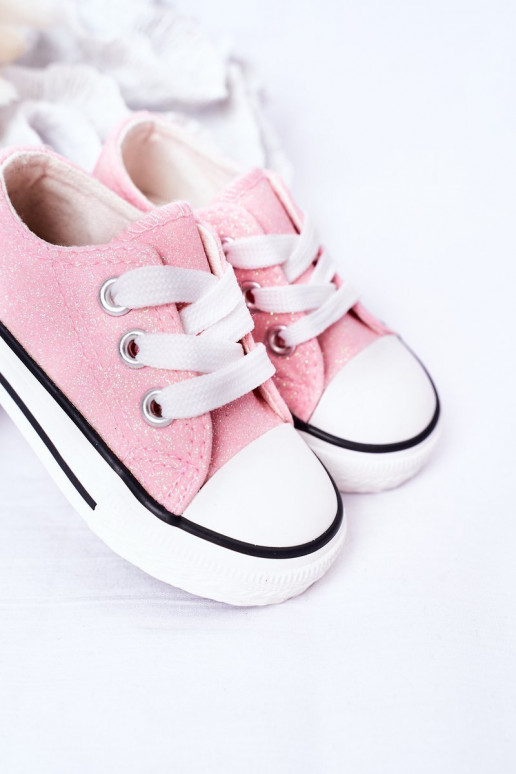 Scarpe casual per bambini con glitter nel colore rosa Bling-Bling