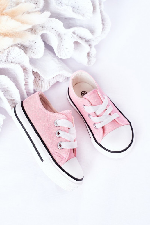Scarpe casual per bambini con glitter nel colore rosa Bling-Bling