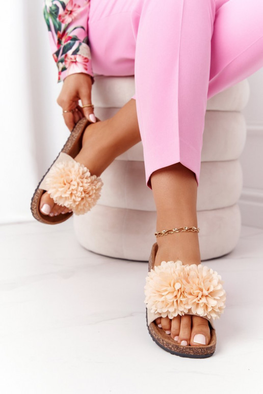 Pantofole beige Flowerbomb