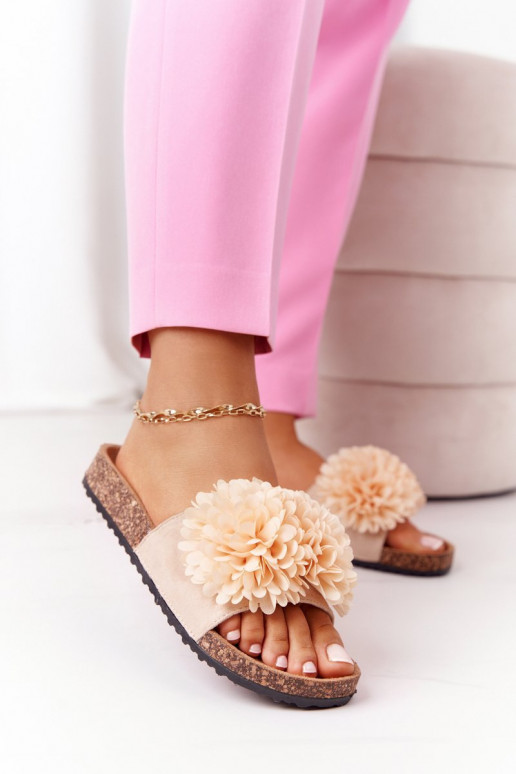 Pantofole beige Flowerbomb