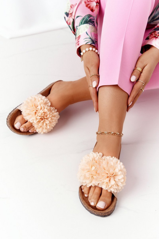 Pantofole beige Flowerbomb