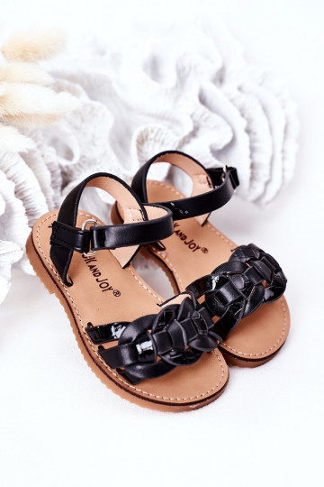 Sandali per bambini con stampa serpente in colore nero Baxlee