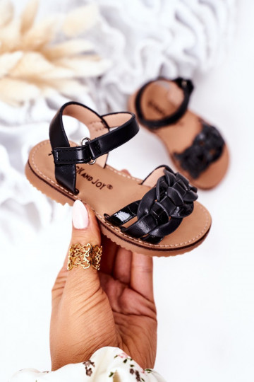 Sandali per bambini con stampa serpente in colore nero Baxlee 2