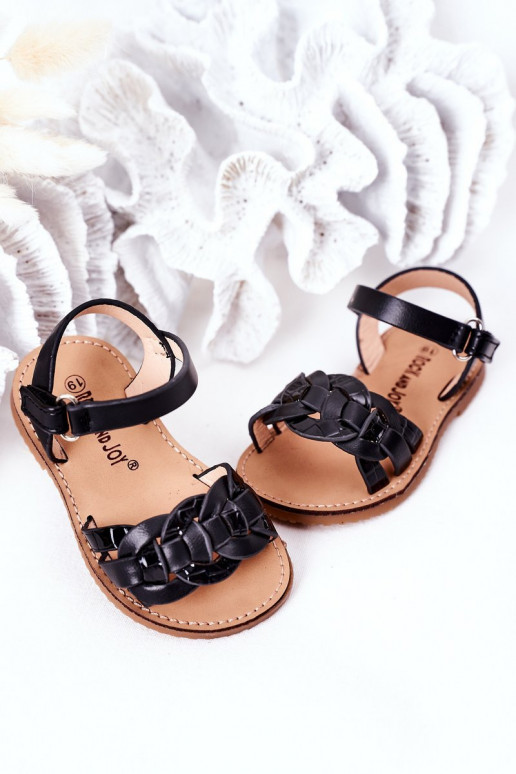 Sandali per bambini con stampa serpente in colore nero Baxlee