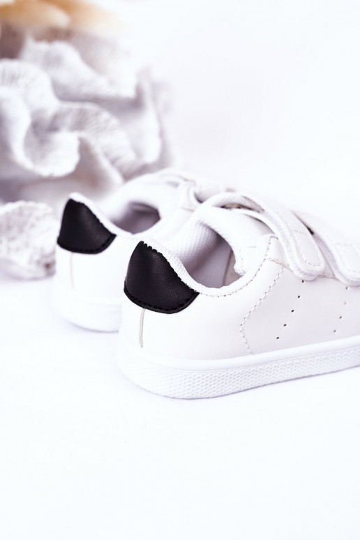 Sneakers da bambino con chiusure adesive Colore bianco-nero California Sneakers da bambino con chiusure adesive Colore bianco-nero California