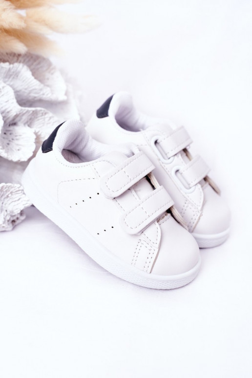 Sneakers da bambino con chiusure adesive Colore bianco-blu scuro California Sneakers da bambino con chiusure adesive Colore bianco-blu scuro California