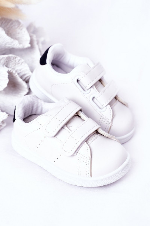 Sneakers da bambino con chiusure adesive Colore bianco-blu scuro California Sneakers da bambino con chiusure adesive Colore bianco-blu scuro California