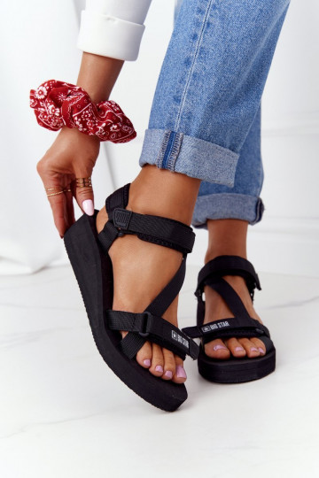 Ciabatte leggere Sandali platform Big Star FF274A349 colore nero