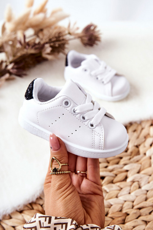 Sneakers da Bambino Colore Bianco-nero Lucido