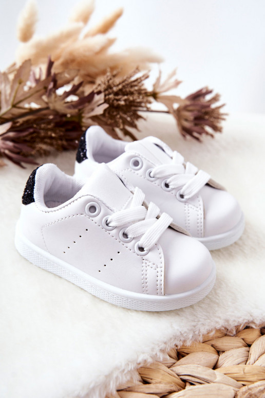 Sneakers da Bambino Colore Bianco-nero Lucido