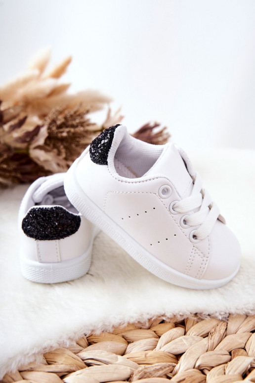 Sneakers da Bambino Colore Bianco-nero Lucido