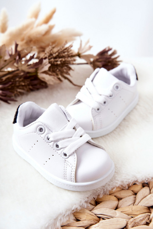 Sneakers da Bambino Colore Bianco-nero Lucido