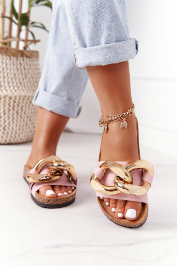 Pantofole con catene in colore rosa Last Dance