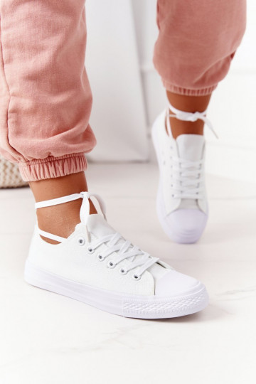 Scarpe casual modello classico in colore bianco 2