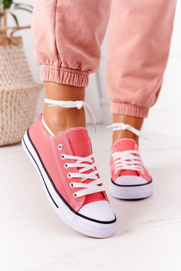 Scarpe casual modello classico in color corallo