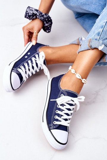 Scarpe casual del modello classico in colore blu scuro 2