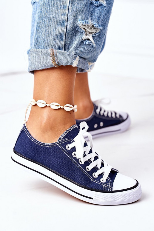 Scarpe casual del modello classico in colore blu scuro Scarpe casual del modello classico in colore blu scuro