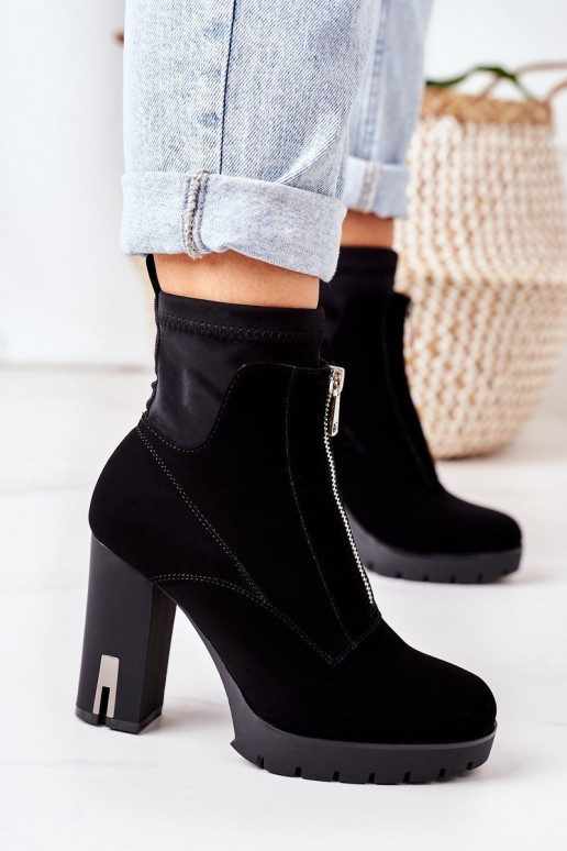 Stivali riscaldati con tacco in Wonder Woman nero Stivali riscaldati con tacco in Wonder Woman nero