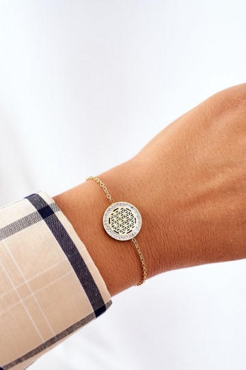 Bracciale con occhi scintillanti in colore oro