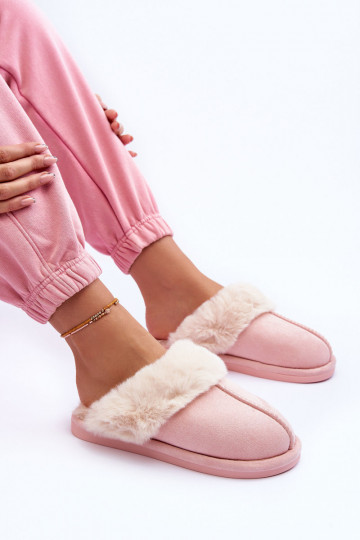 Ciabatte con pelo rosa Pinky 2