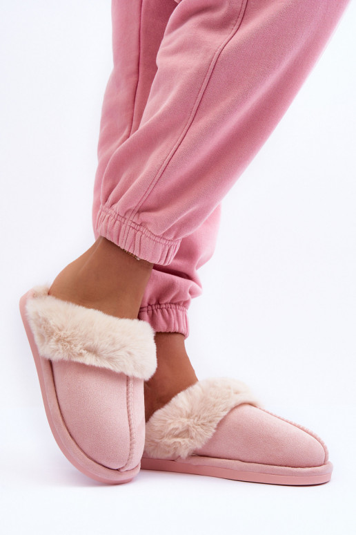 Ciabatte con pelo rosa Pinky