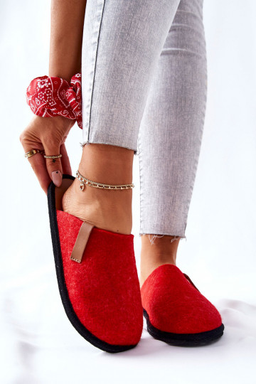 Pantofole fatte in casa II267002 colore rosso-marrone 2