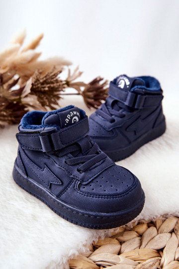 Scarpe sportive riscaldate per bambini in colore blu scuro Clafi