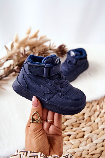Scarpe sportive riscaldate per bambini in colore blu scuro Clafi 2