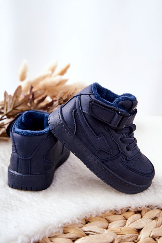 Scarpe sportive riscaldate per bambini in colore blu scuro Clafi