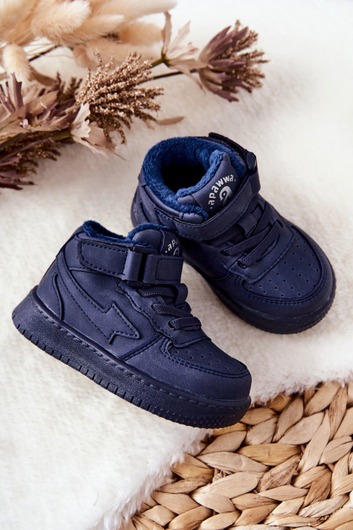 Scarpe sportive riscaldate per bambini in colore blu scuro Clafi
