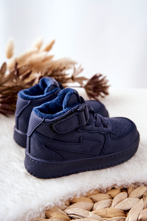 Scarpe sportive riscaldate per bambini in colore blu scuro Clafi