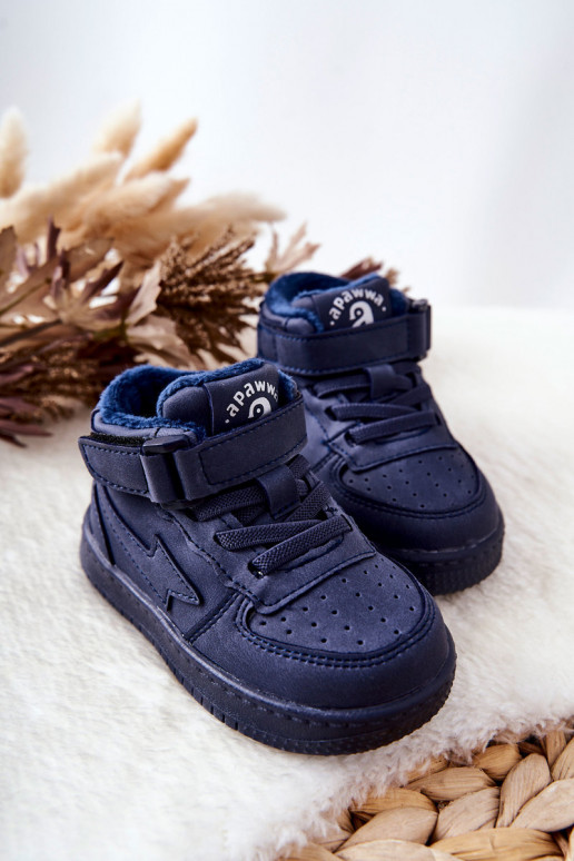 Scarpe sportive riscaldate per bambini in colore blu scuro Clafi