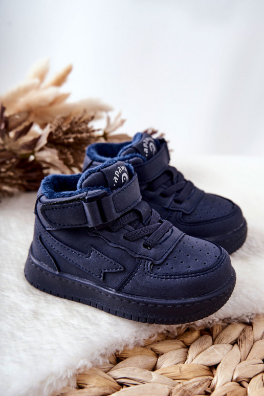 Scarpe sportive riscaldate per bambini in colore blu scuro Clafi