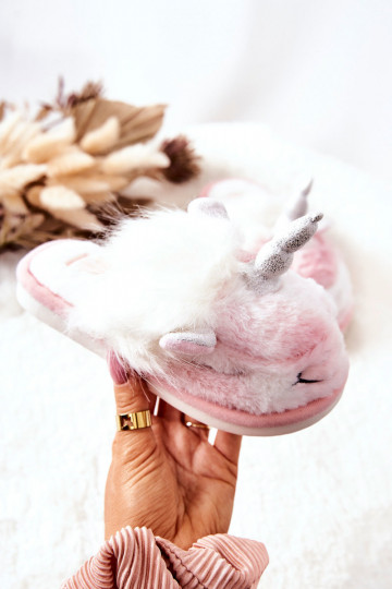 Pantofole riscaldate Colore bianco-rosa Ronee 2