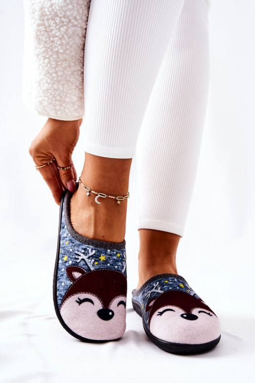 Pantofole riscaldate colore blu Taffy Pantofole riscaldate colore blu Taffy