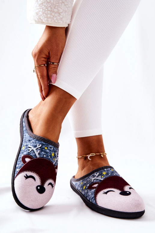 Pantofole riscaldate colore blu Taffy Pantofole riscaldate colore blu Taffy
