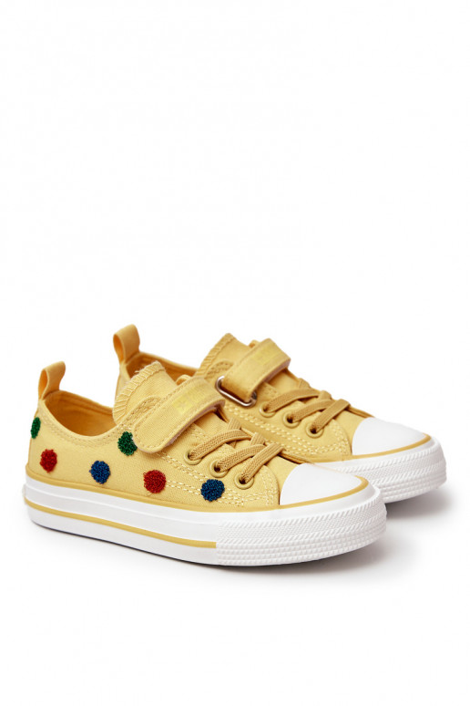 Scarpe casual da bambino con chiusure adesive BIG STAR JJ374056 colore giallo