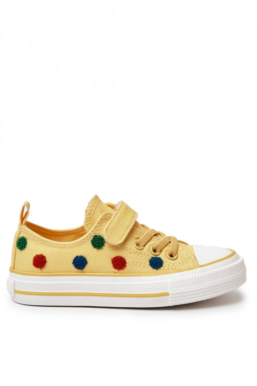 Scarpe casual da bambino con chiusure adesive BIG STAR JJ374056 colore giallo