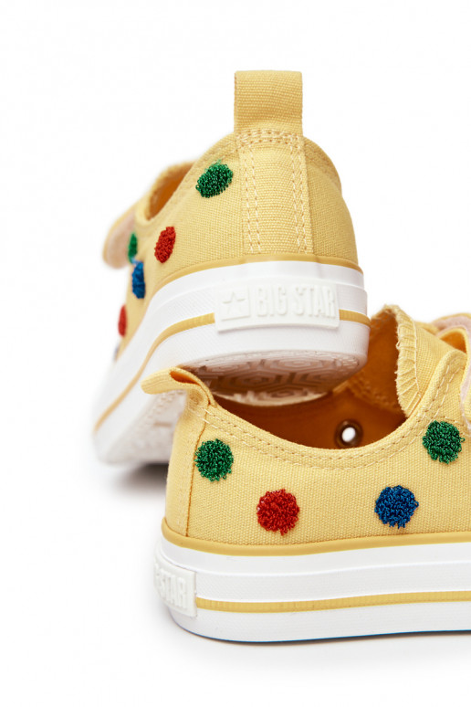 Scarpe casual da bambino con chiusure adesive BIG STAR JJ374056 colore giallo