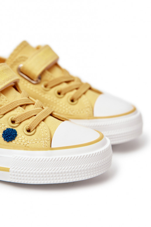Scarpe casual da bambino con chiusure adesive BIG STAR JJ374056 colore giallo