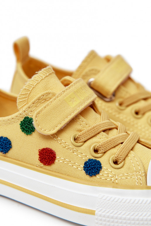 Scarpe casual da bambino con chiusure adesive BIG STAR JJ374056 colore giallo