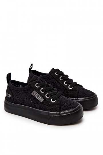 scarpe per il tempo libero con elementi traforati Big Star JJ374133 colore nero 2