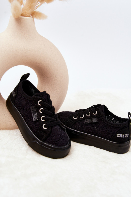 scarpe per il tempo libero con elementi traforati Big Star JJ374133 colore nero